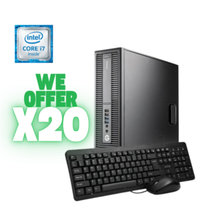 Oferta masiva de ExLease en Guatemala: Lote de 20 computadoras HP Core i7 con teclado y mouse. Ideal para laboratorios y empresas.