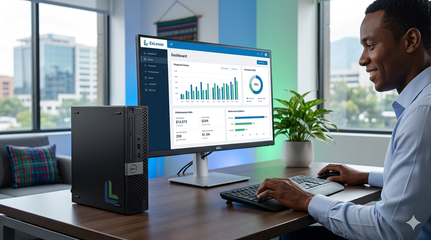 Computadora Desktop Dell OptiPlex reacondicionada certificada en estación de trabajo corporativa - ExLease Guatemala.